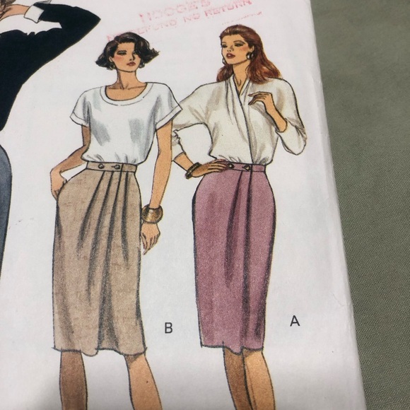 Vintage Vogue 7897 - sizes 14-16-18- stylish skirt patterns - Picture 4 of 8